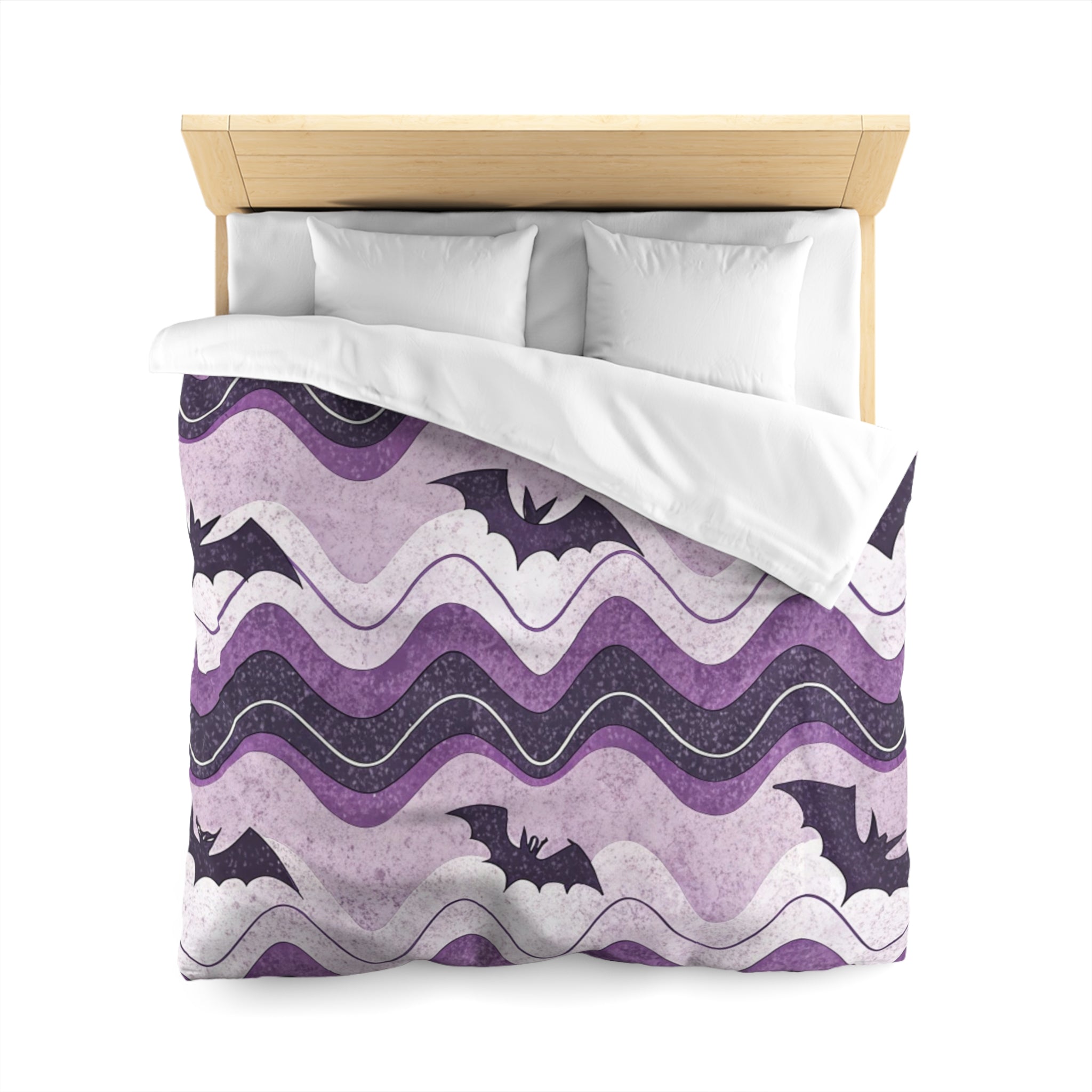Bat Wave Microfiber Duvet Cover, Artsulli - Art is Long, Life is Short, Home Decor, , , , , , , 