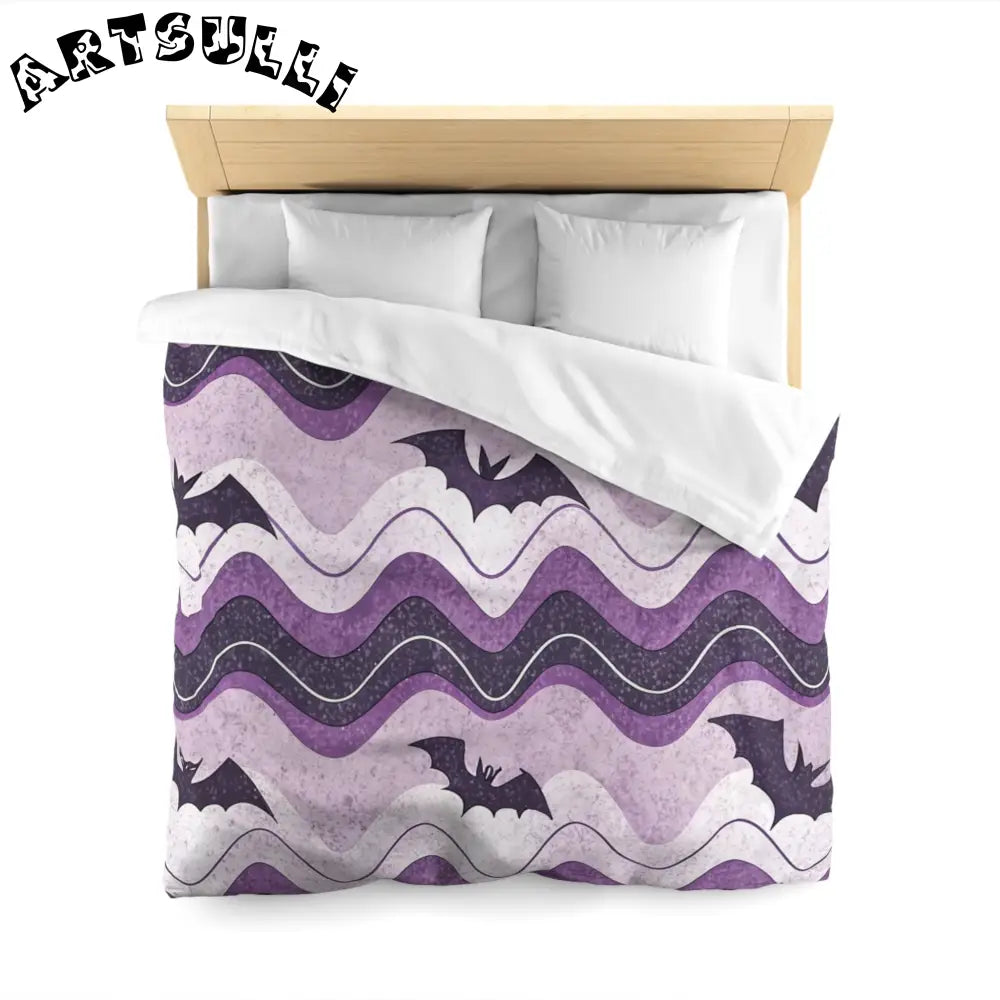 JAKKOUTTHEBXX Bat Wave Microfiber Duvet Cover JAKKOUTTHEBXX Artsulli