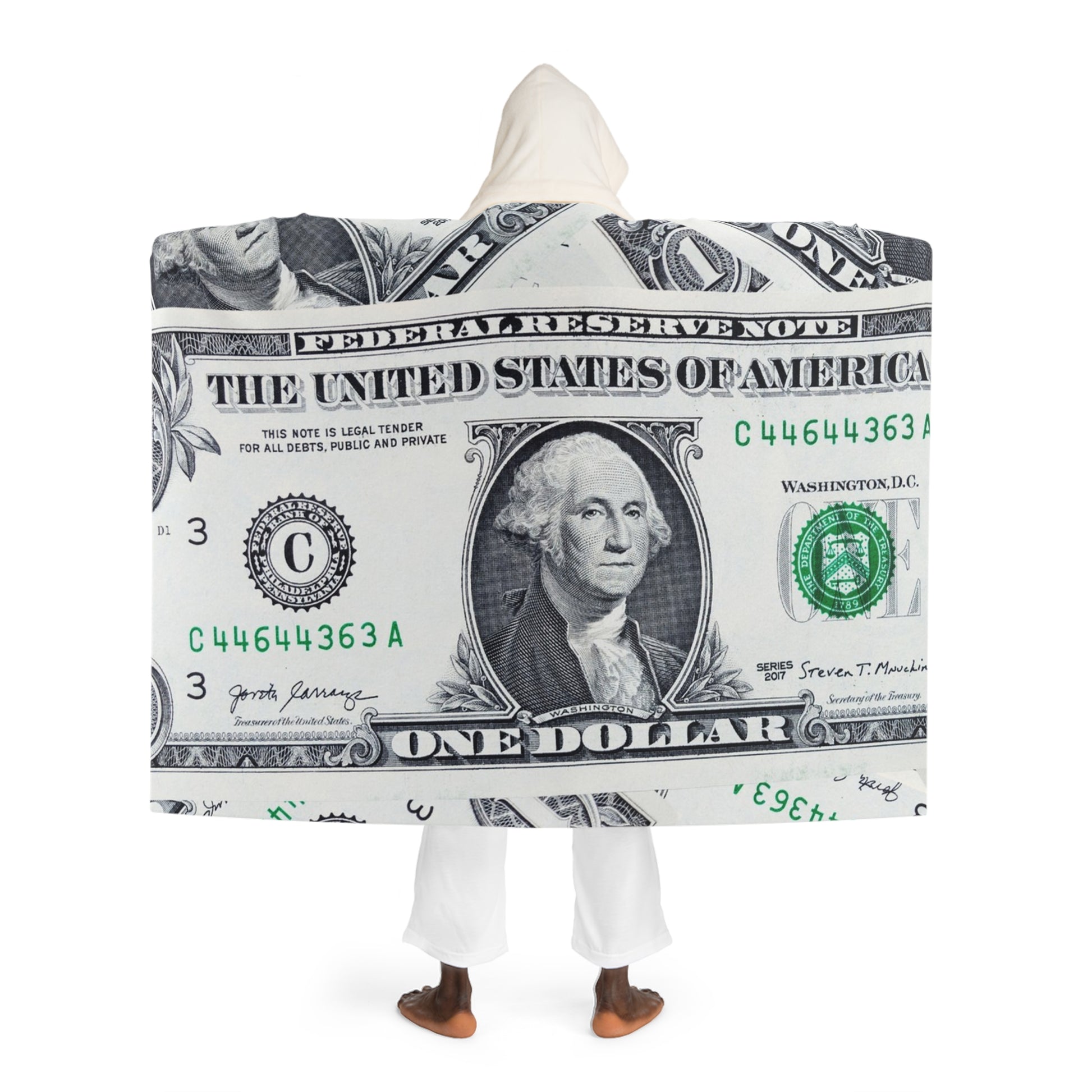 Money Collage Hooded Sherpa Fleece Blanket, Artsulli - Art is Long, Life is Short, All Over Prints, , , , , , , 