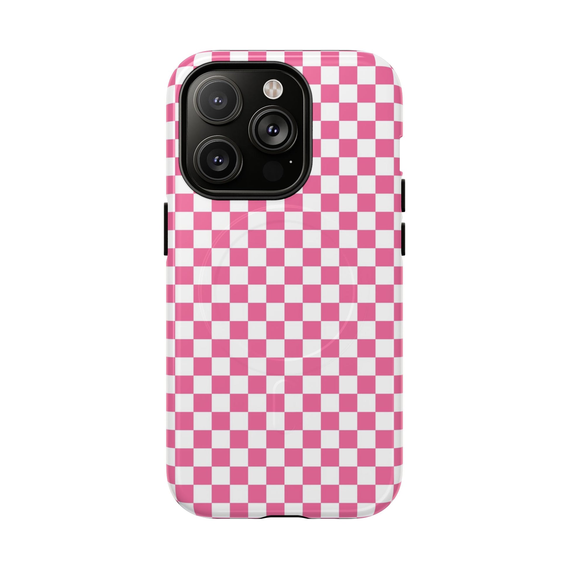 Yuyushiki Pink Check Tough Magnetic Cases, Artsulli - Art is Long, Life is Short, Phone Case, Size, iPhone 14 Pro, Surface, Glossy, , , 20247631025666527386