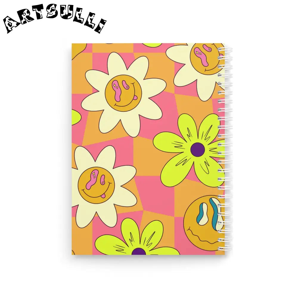 JAKKOUTTHEBXX Trippy Sour Face Rave Spiral Notebook JAKKOUTTHEBXX