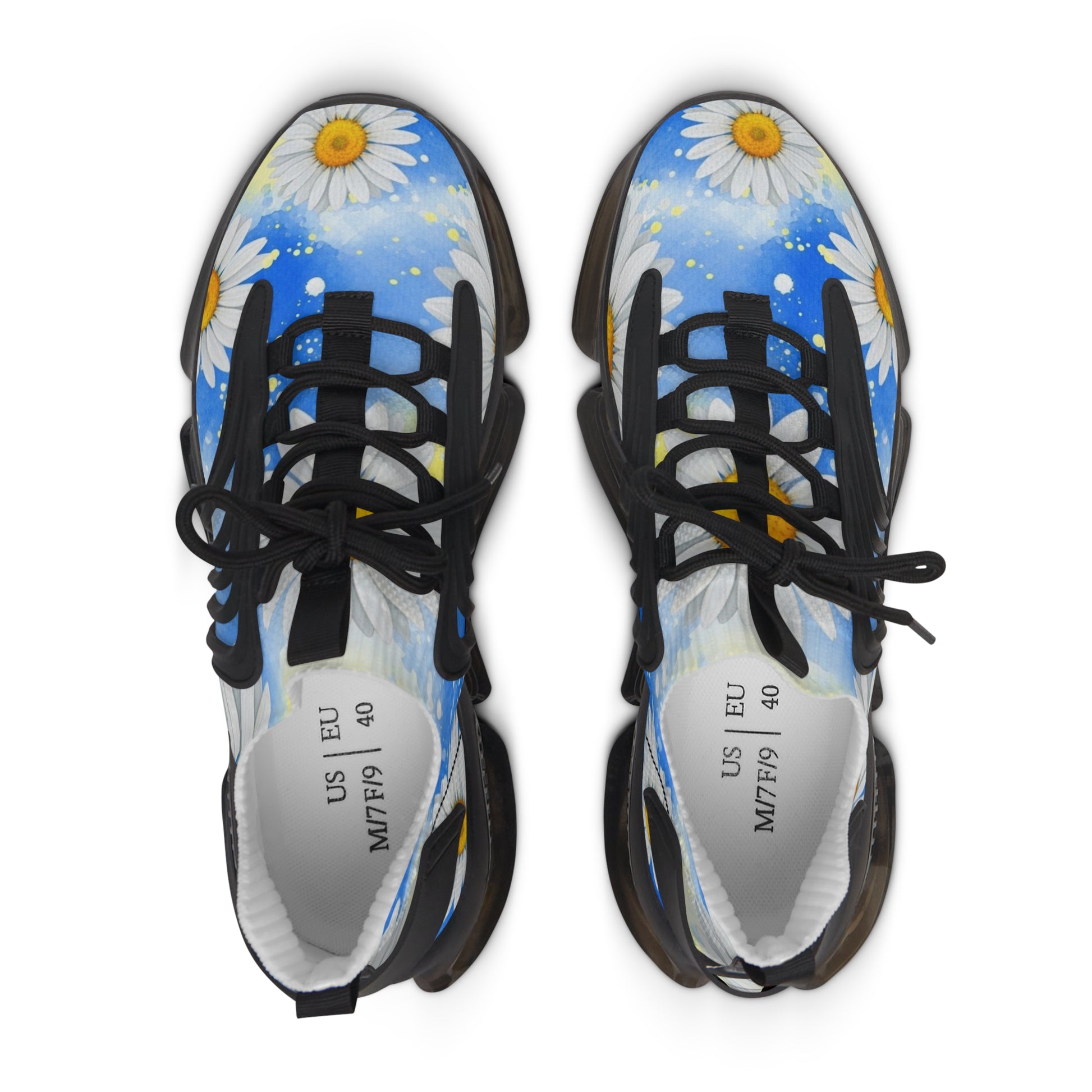 Daisies Women's Mesh Sneakers, Artsulli - Art is Long, Life is Short, Shoes, , , , , , , 