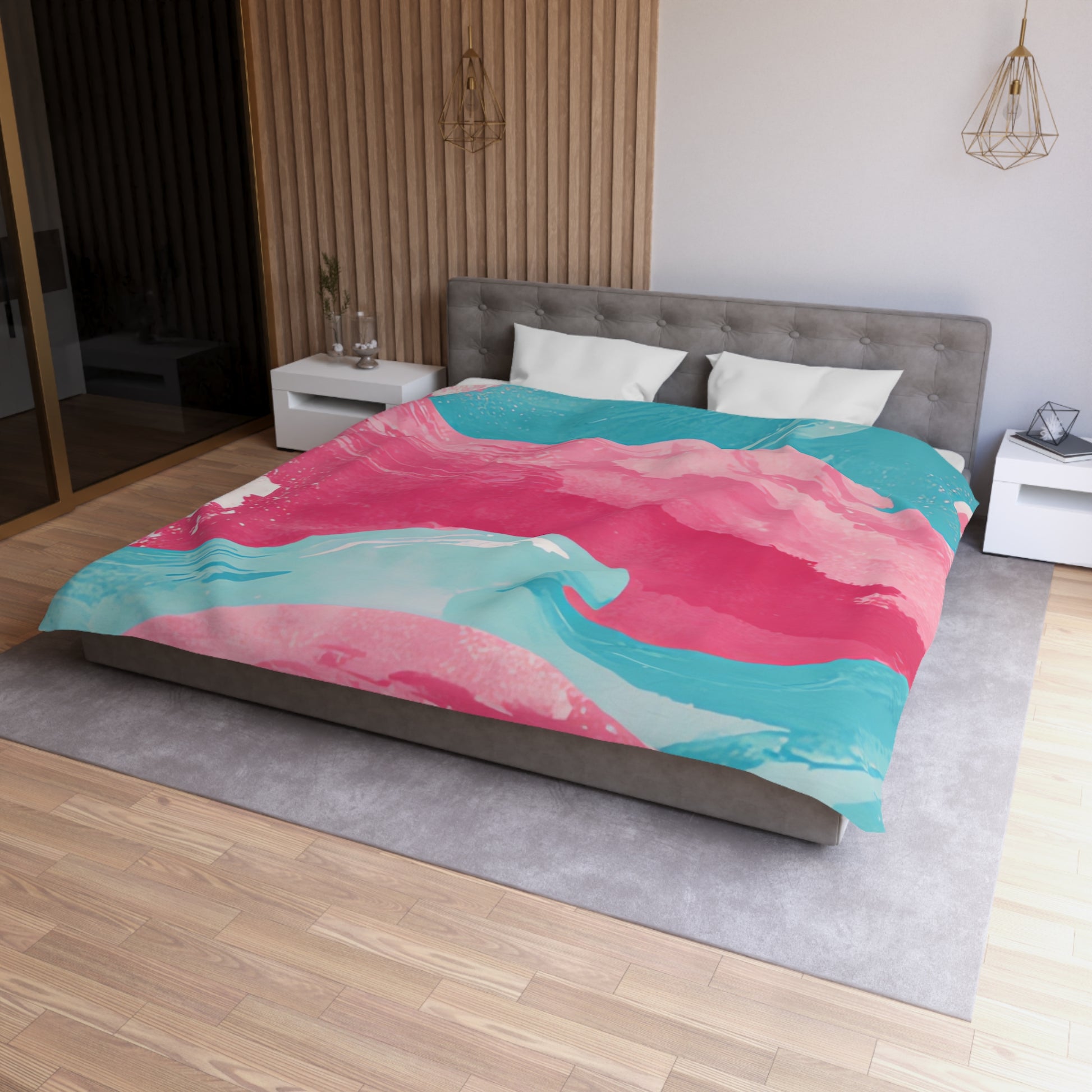 The Great Pastelwave Pink and Blue Microfiber Duvet Cover, Artsulli - Art is Long, Life is Short, Home Decor, , , , , , , 