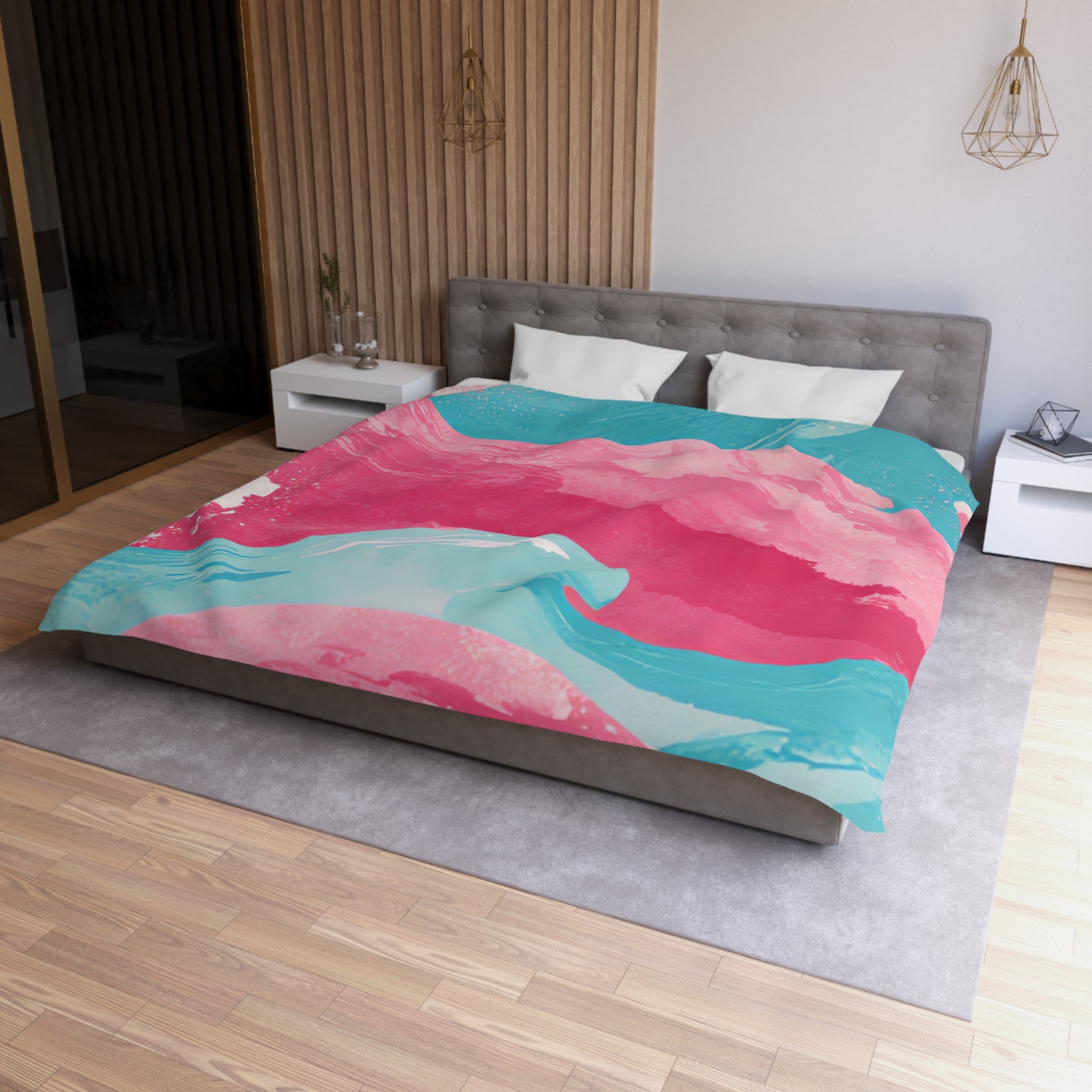 The Great Pastelwave Pink and Blue Microfiber Duvet Cover, Artsulli - Art is Long, Life is Short, Home Decor, , , , , , , 