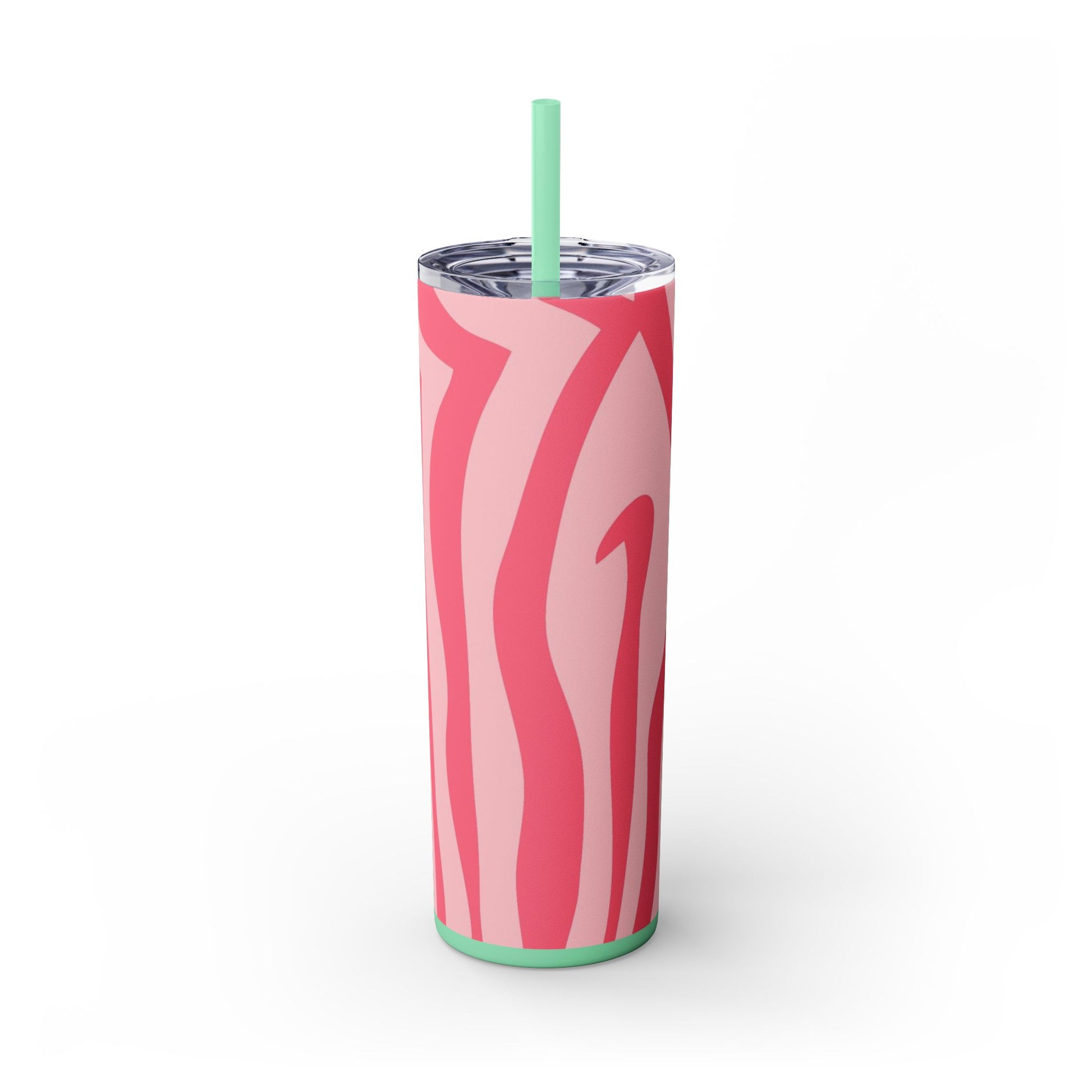 Nagels Pink Zebra Skinny Tumbler with Straw, 20oz, Artsulli - Art is Long, Life is Short, Mug, Finish, Glossy, Color, Mint, Size, 20oz, 84063555098999