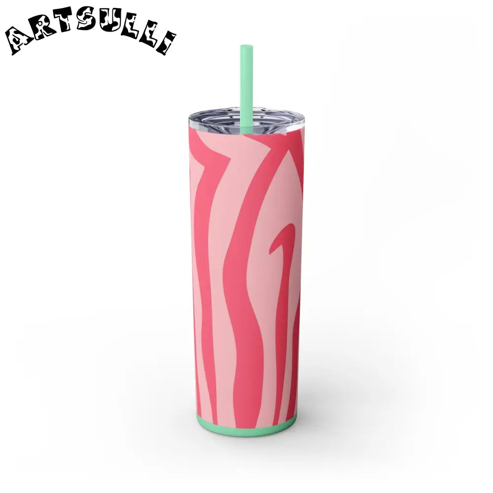 JAKKOUTTHEBXX Pink Zebra Print Maars Skinny Tumbler 2025