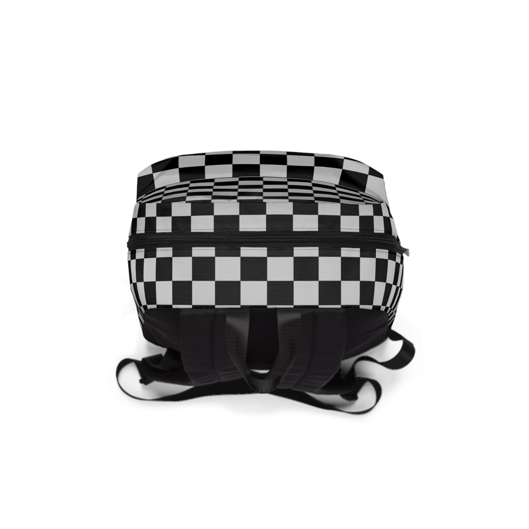 Checkerboard Dada Black and Light Gray Unisex Classic Backpack, Artsulli - Art is Long, Life is Short, Bags, , , , , , , 