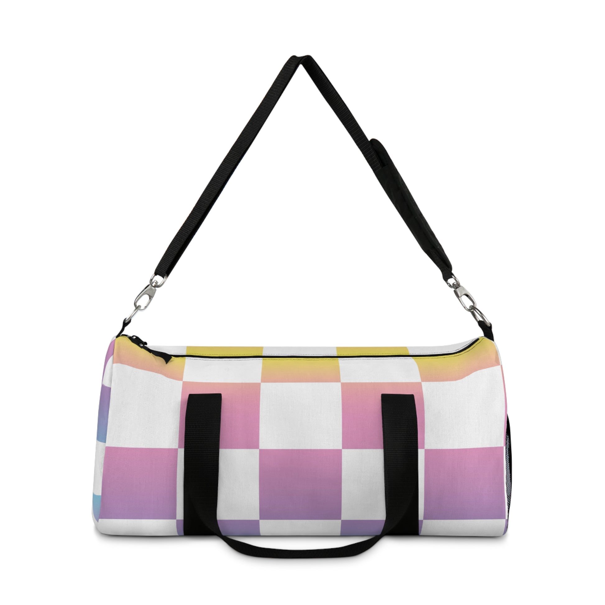 Vaporwave Check II Duffel Bag, Artsulli - Art is Long, Life is Short, Bags, , , , , , , 