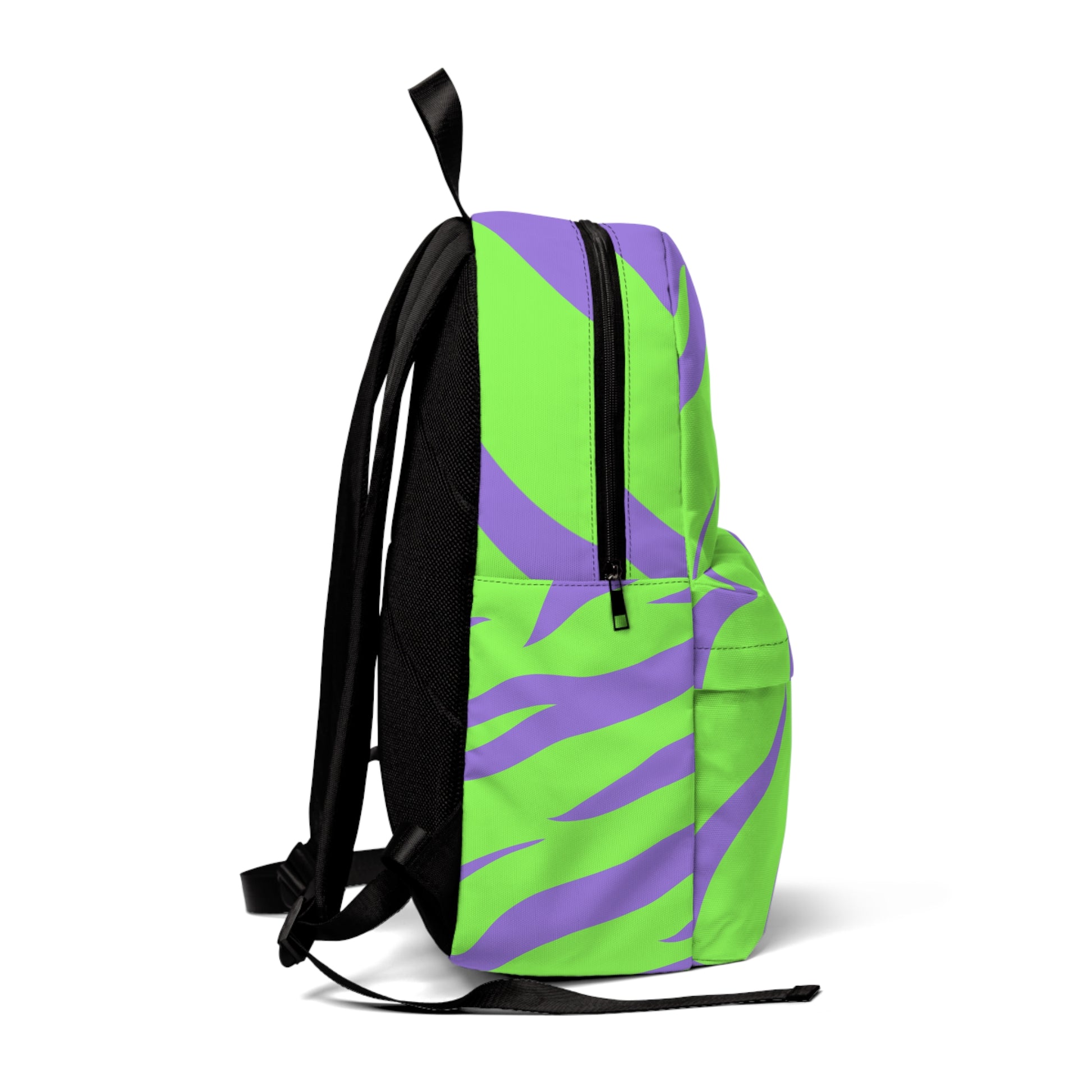 Tyrannosaurus Print Green and Purple Unisex Classic Backpack, Artsulli - Art is Long, Life is Short, Bags, , , , , , , 