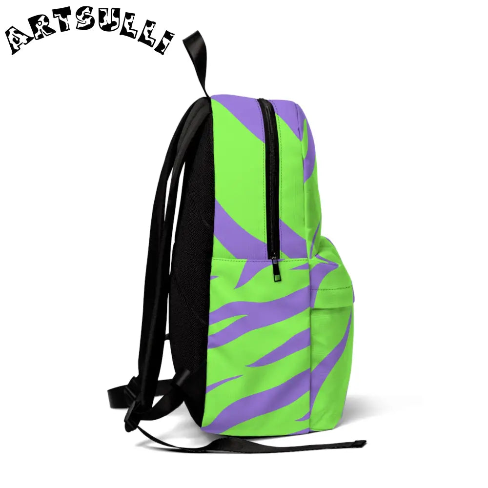 JAKKOUTTHEBXX Tyrannosaurus Print Green and Purple Unisex Classic