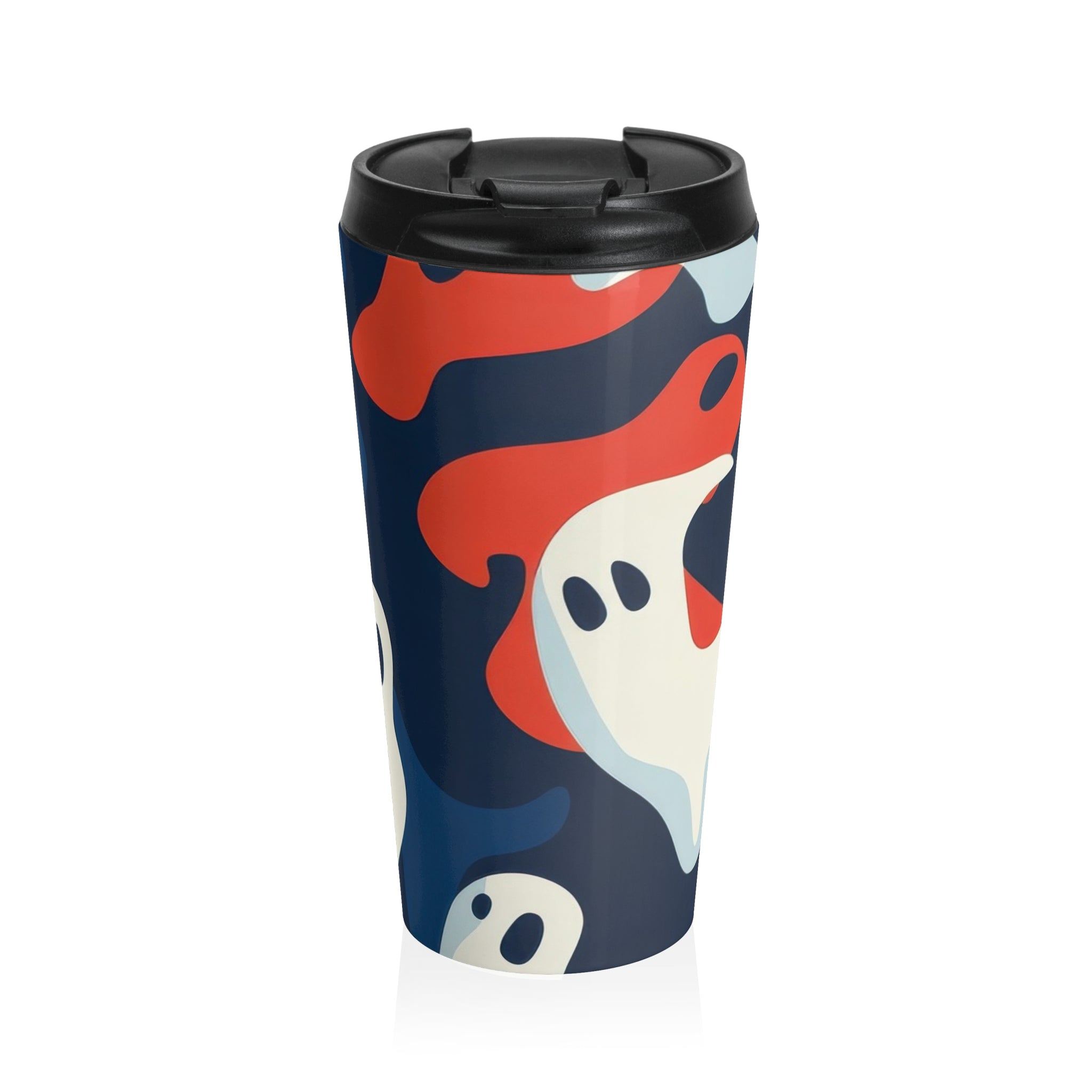 Camo Ghosts Stainless Steel Travel Mug, Artsulli - Art is Long, Life is Short, Mug, Size, 15oz, , , , , 15782962951869