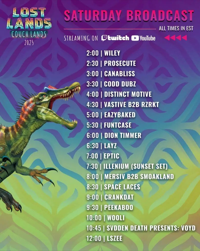 Lost Lands' Couch Lands 2025 - Schedule Saturday