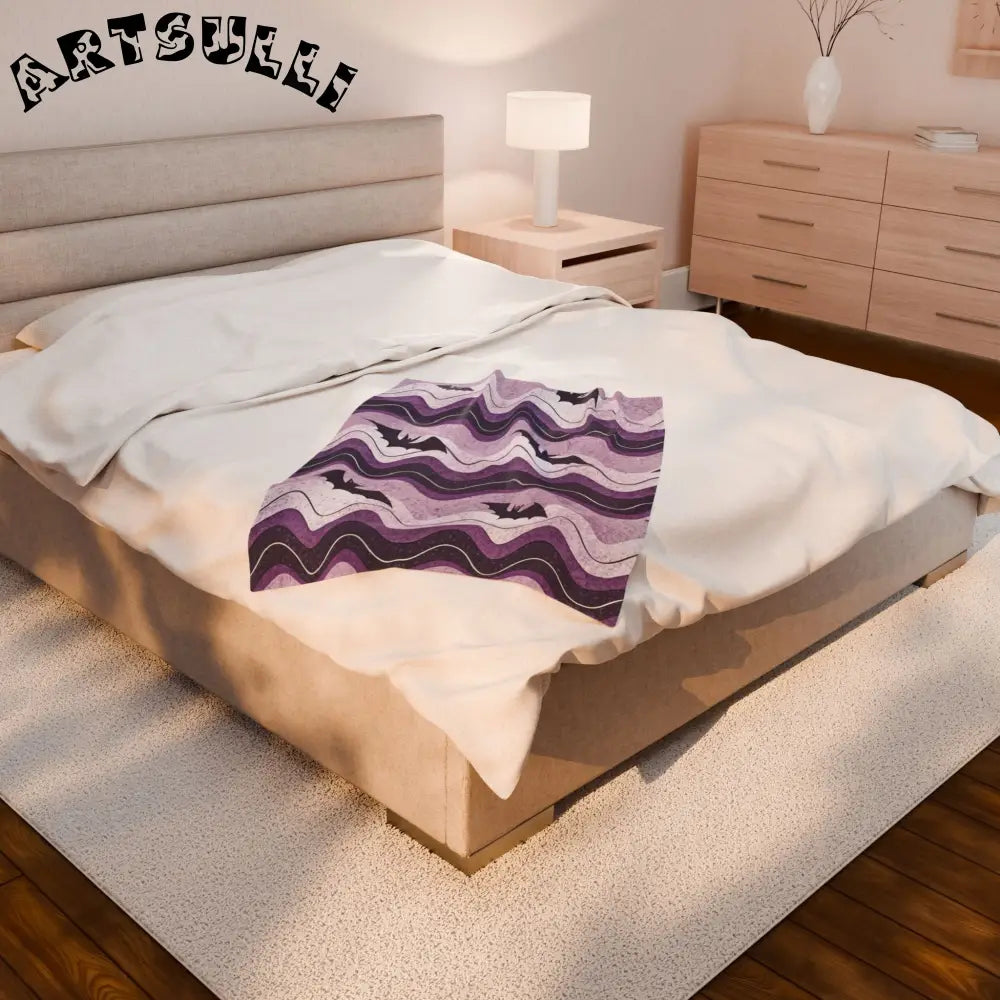 JAKKOUTTHEBXX Bat Wave Velveteen Plush Blanket JAKKOUTTHEBXX