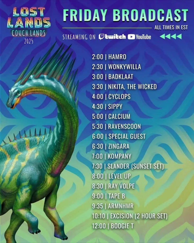 Lost Lands' Couch Lands 2025 - Schedule Friday