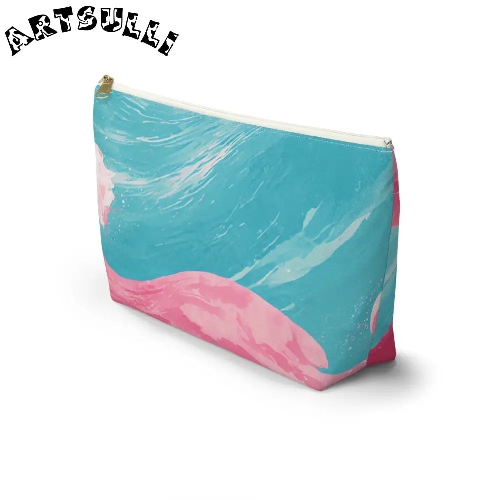 JAKKOUTTHEBXX The Great Pastelwave Pink and Blue Accessory Pouch w