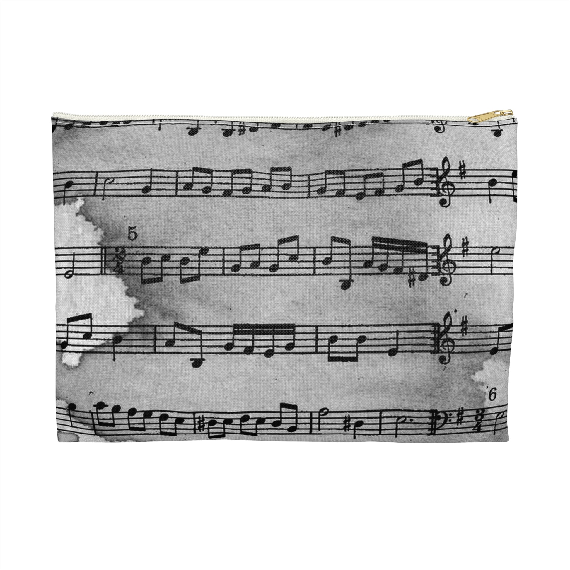 Drip Spill Type Beat Sheet Music Black Accessory Pouch, Artsulli - Art is Long, Life is Short, Bags, Size, Large, Color, White zipper, , , 31850348813537960436