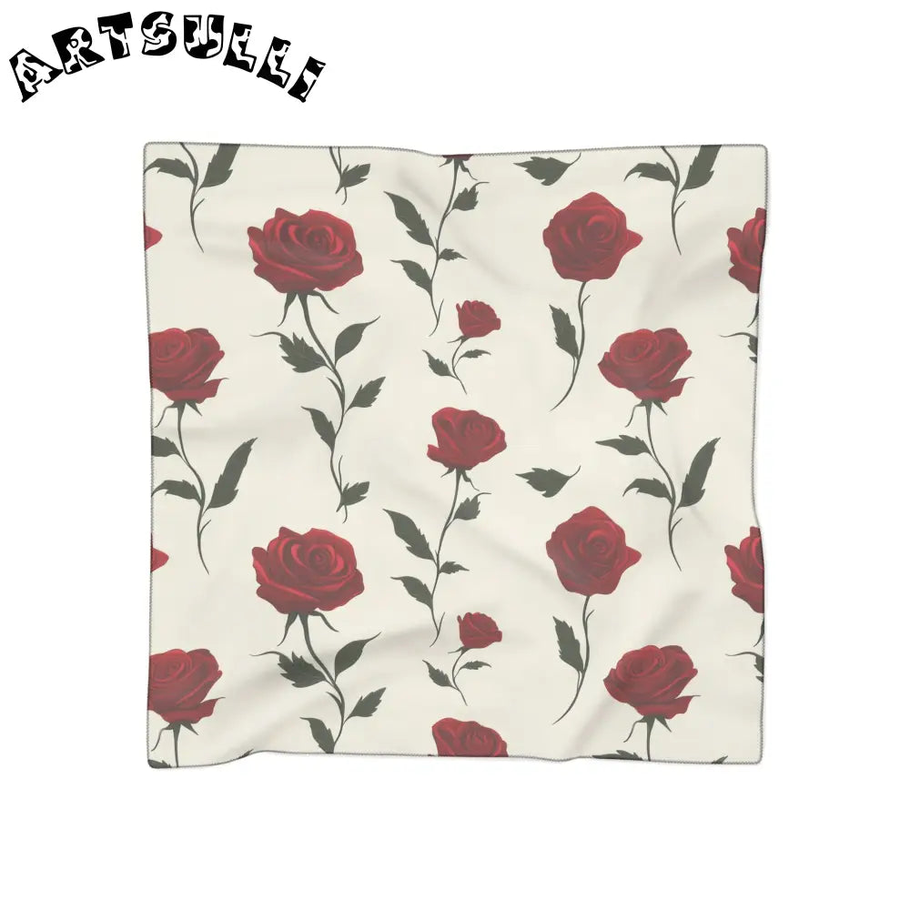 JAKKOUTTHEBXX Red Roses Poly Scarf JAKKOUTTHEBXX Artsulli - Art