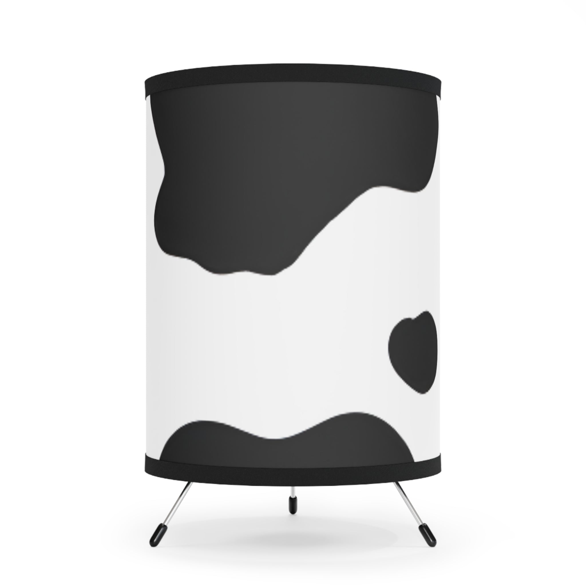 Cow Print Focus Tripod Lamp with High-Res Printed Shade, US\CA plug, Artsulli - Art is Long, Life is Short, Home Decor, Size, One size, Color, Black, , , 34026439429486