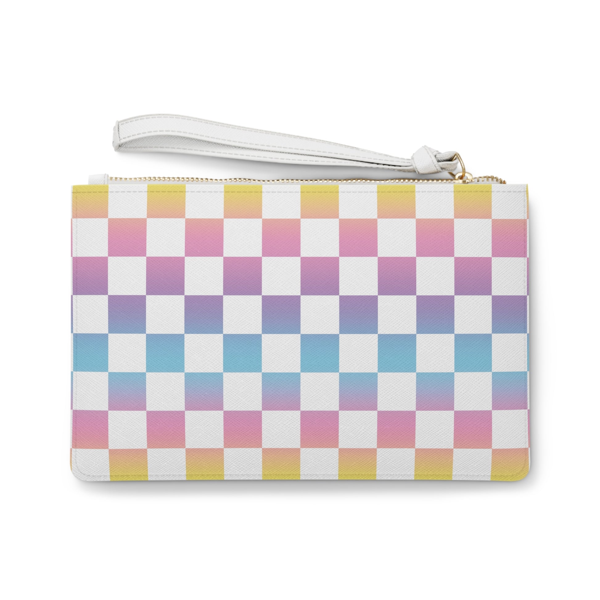 Vaporwave Check Clutch Bag, Artsulli - Art is Long, Life is Short, Bags, , , , , , , 