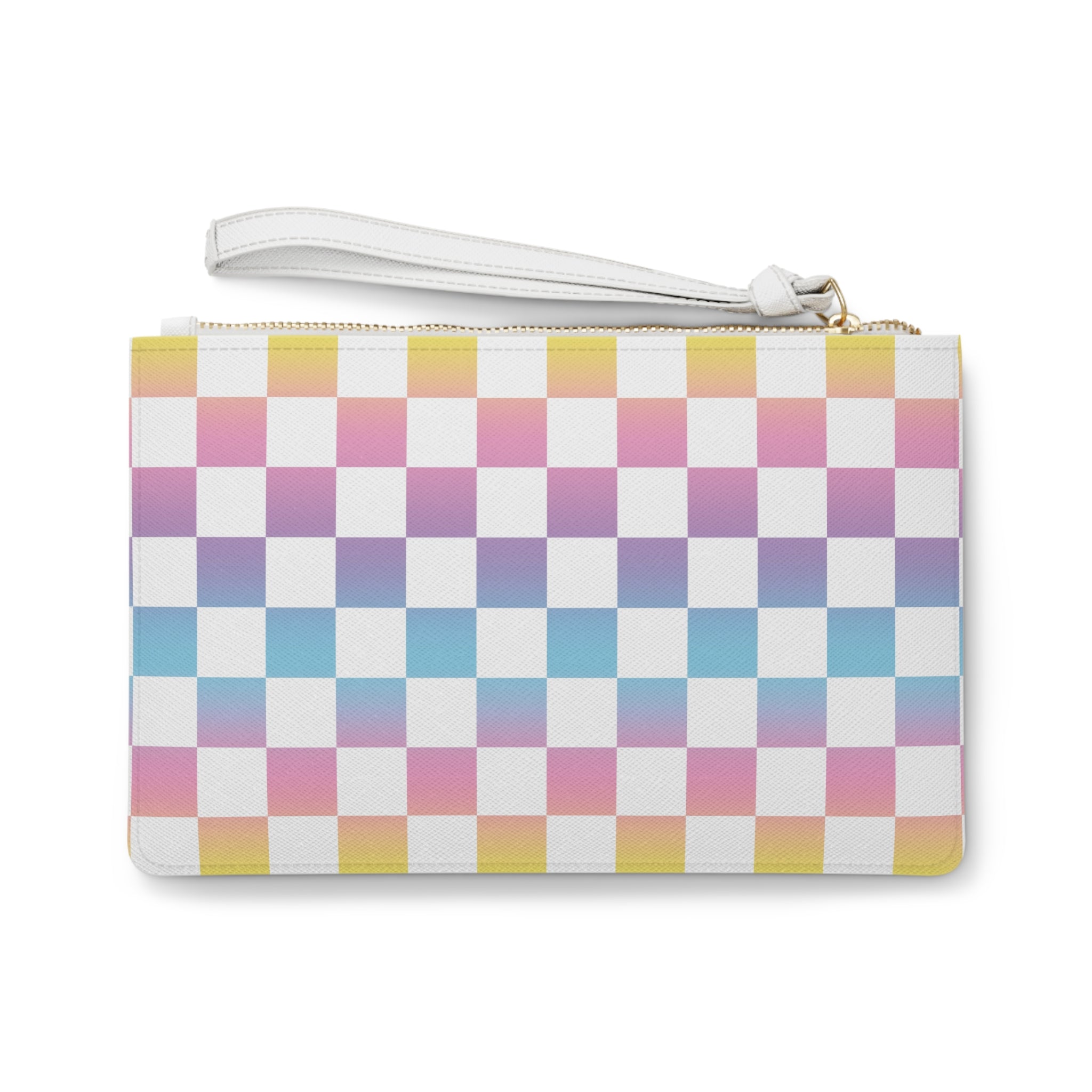 Vaporwave Check Clutch Bag, Artsulli - Art is Long, Life is Short, Bags, , , , , , , 