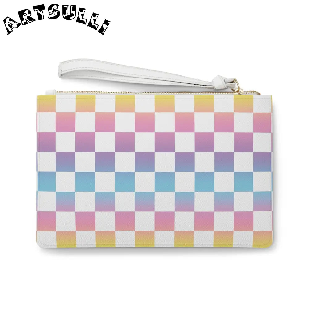 JAKKOUTTHEBXX Vaporwave Check Clutch Bag JAKKOUTTHEBXX Artsulli