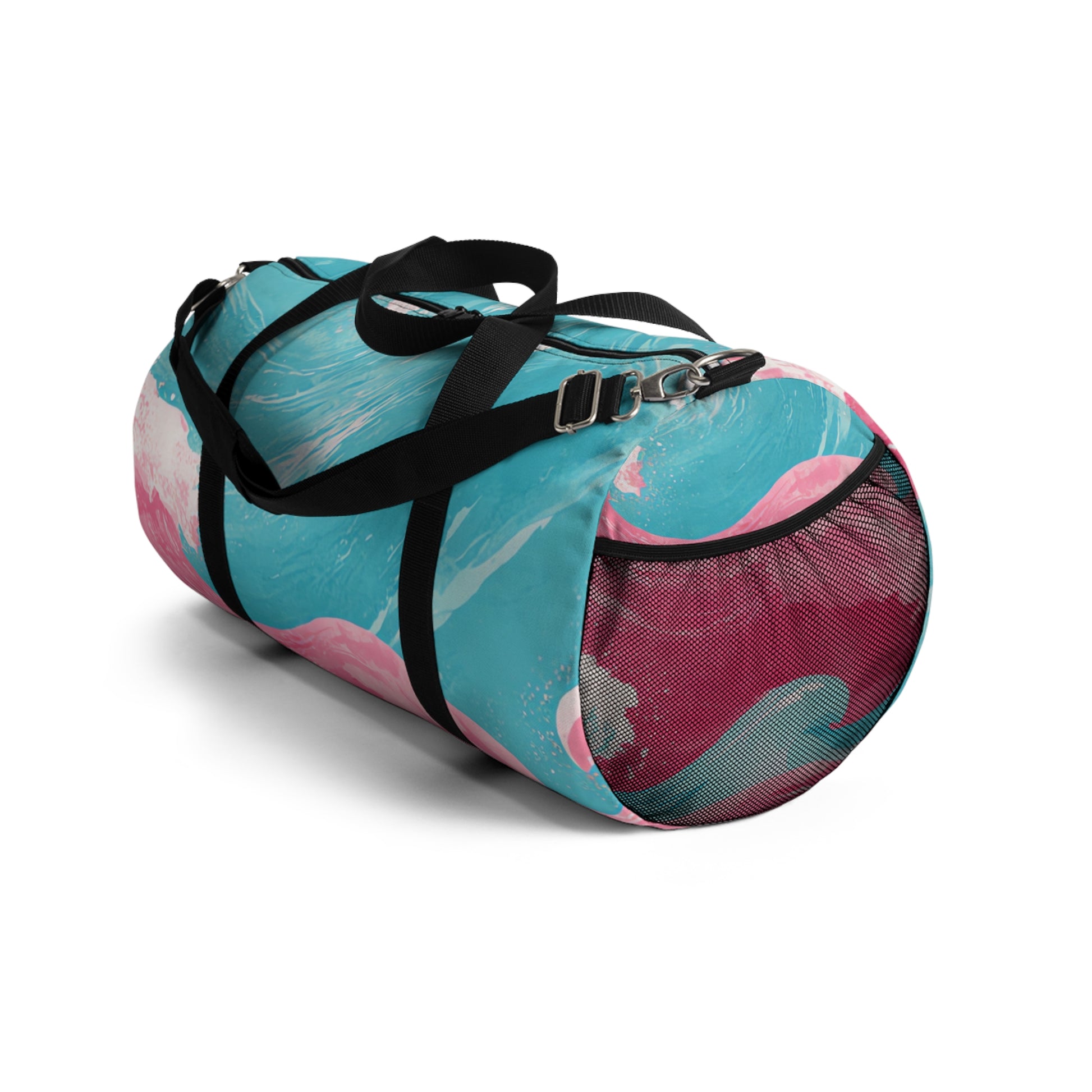 The Great Pastelwave Pink and Blue Duffel Bag, Artsulli - Art is Long, Life is Short, Bags, , , , , , , 