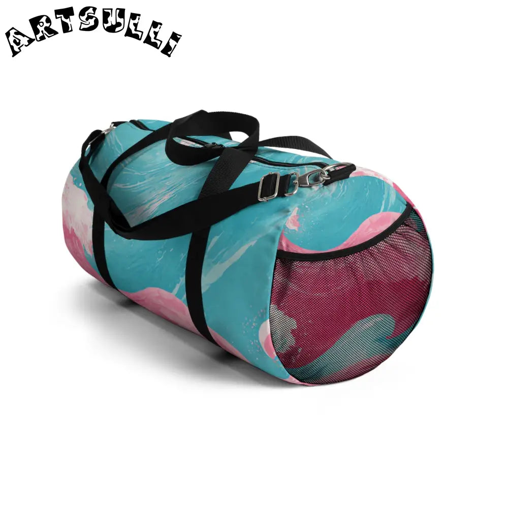 JAKKOUTTHEBXX The Great Pastelwave Pink and Blue Duffel Bag