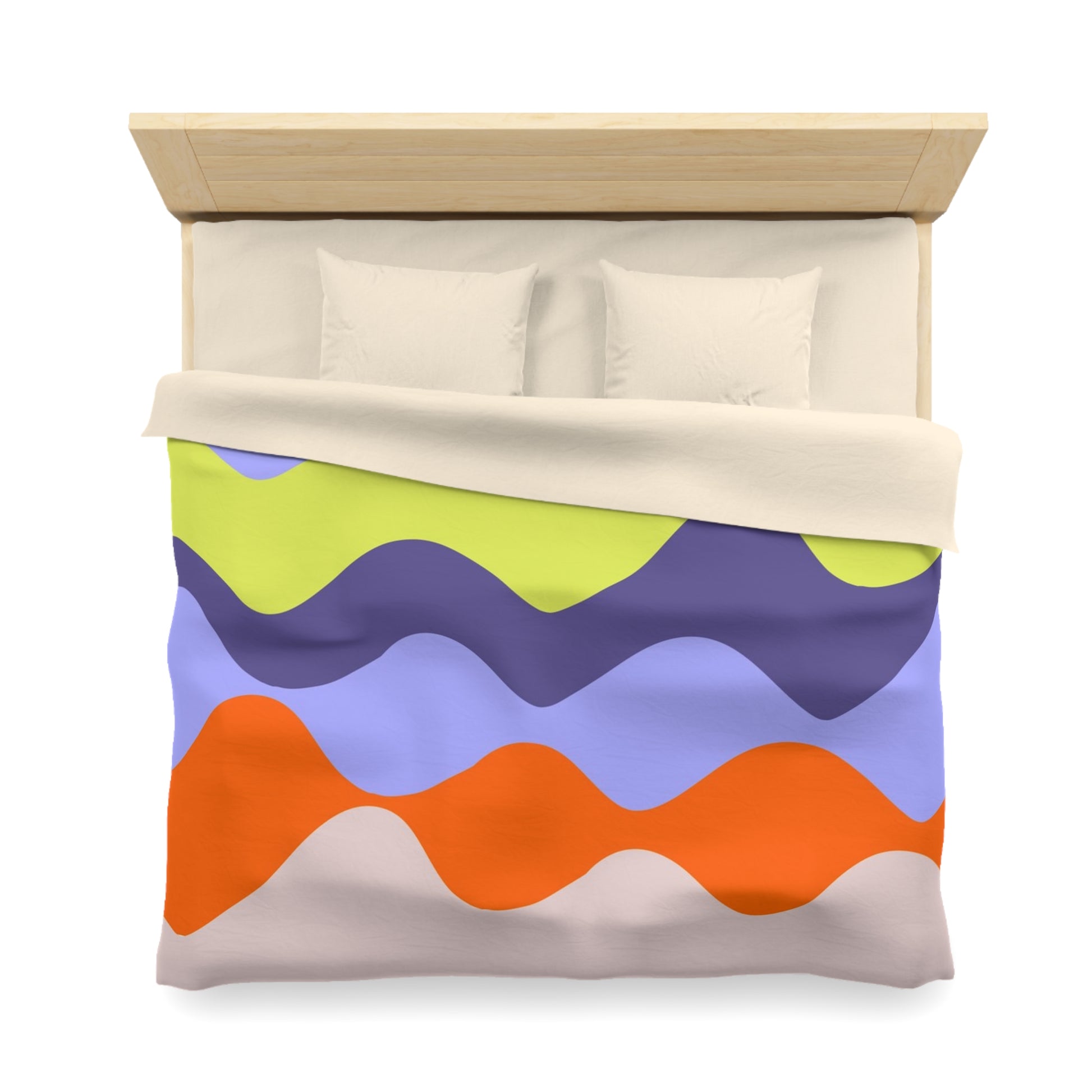 Waves Red and Blue Microfiber Duvet Cover, Artsulli - Art is Long, Life is Short, Home Decor, , , , , , , 