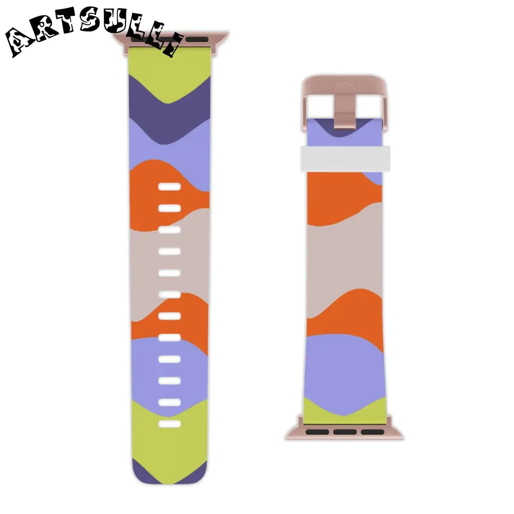 JAKKOUTTHEBXX Waves Red and Blue Watch Band for Apple Watch