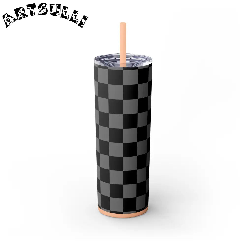 8K Void Surfer Skinny Tumbler with Straw, 20oz, Artsulli - Art is Long, Life is Short, Mug, Finish, Matte, Color, Blush, Size, 20oz, 83646306521185155149