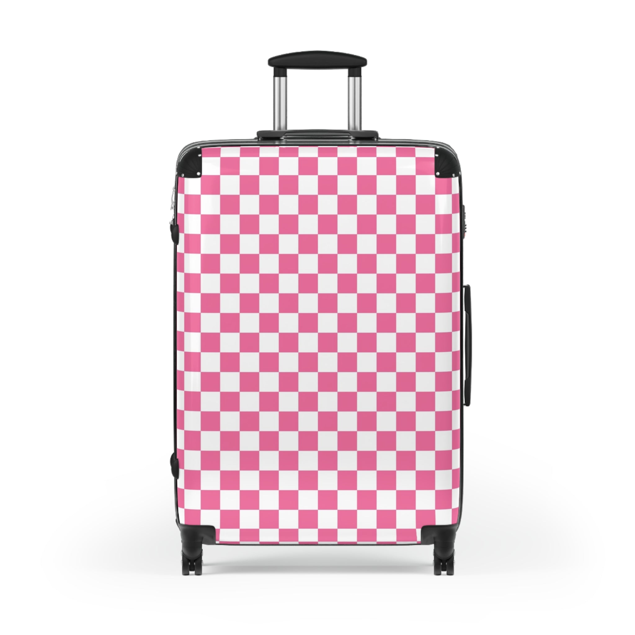 Yuyushiki Pink Check Suitcase, Artsulli - Art is Long, Life is Short, Bags, , , , , , , 