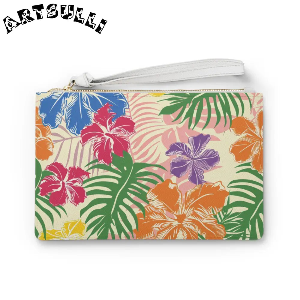 Blooming Tropical Flowers Clutch Bag, Artsulli - Art is Long, Life is Short, Bags, Size, One size, , , , , 14538716257724152773