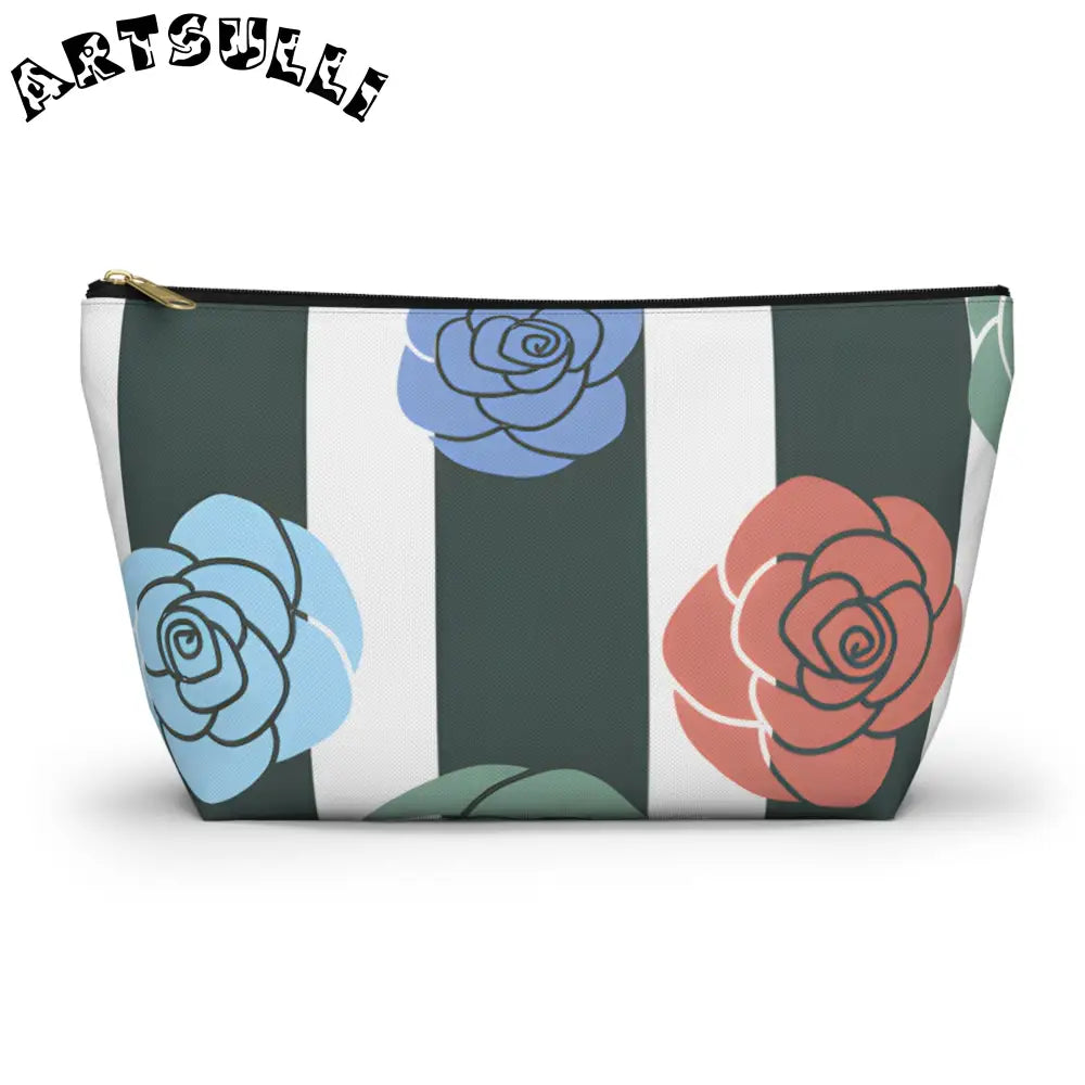 JAKKOUTTHEBXX Stripes x Roses Black and White Accessory Pouch w