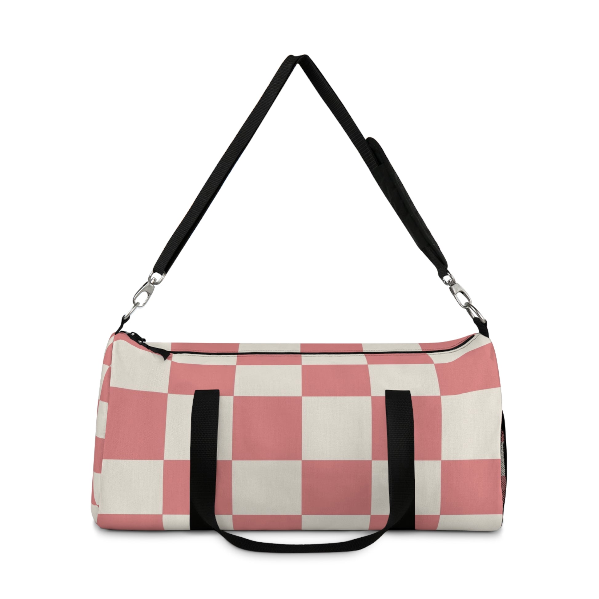 Retro Checkered Grassland Sprites Duffel Bag, Artsulli - Art is Long, Life is Short, Bags, , , , , , , 