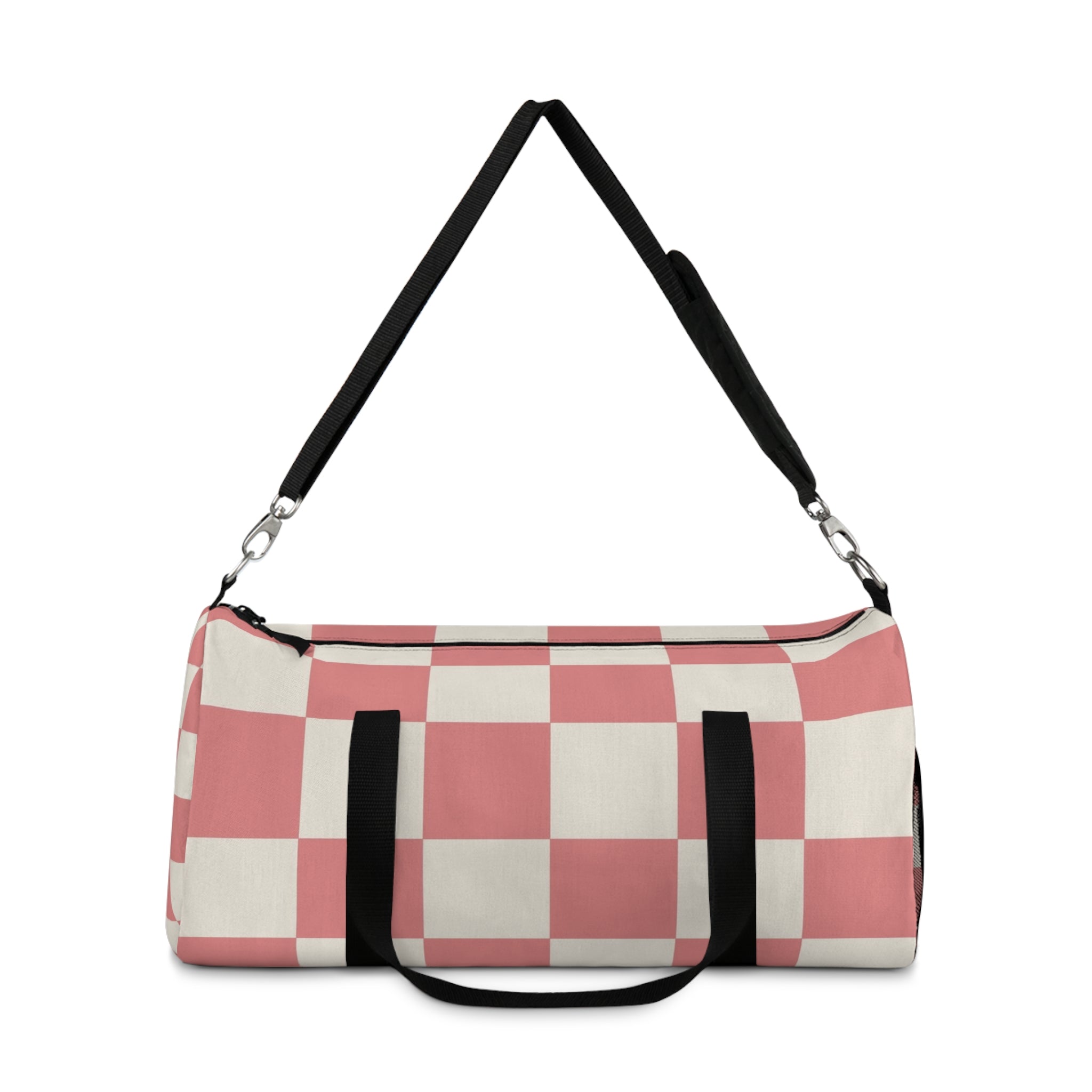 Retro Checkered Grassland Sprites Duffel Bag, Artsulli - Art is Long, Life is Short, Bags, , , , , , , 