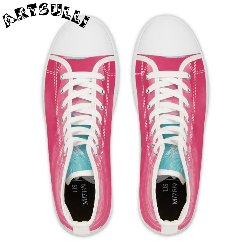 JAKKOUTTHEBXX The Great Pastelwave Pink Women’s High Top Sneakers