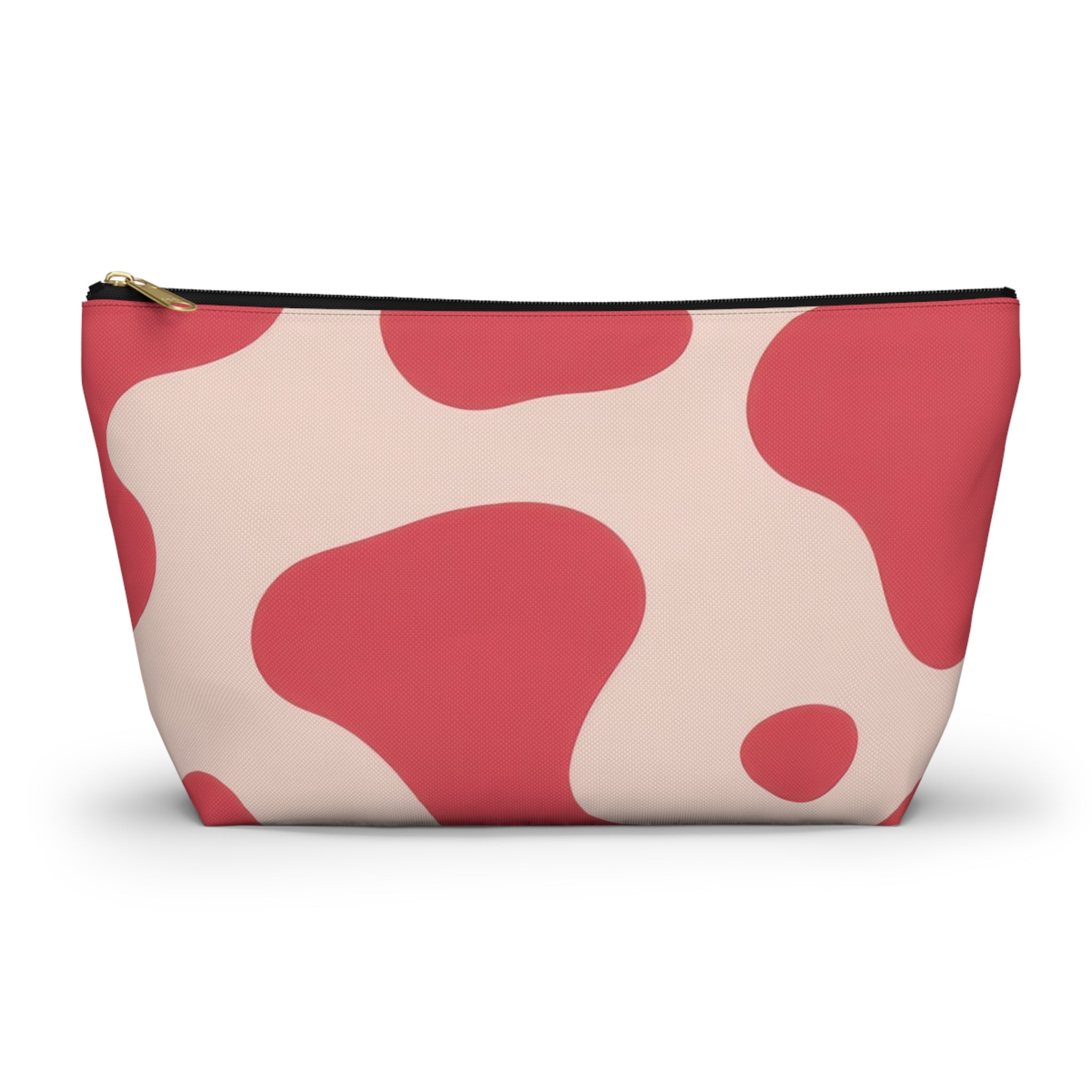 Red Jungle Cow Accessory Pouch w T-bottom, Artsulli - Art is Long, Life is Short, Bags, Size, Large, Color, Black zipper, , , 24107416508405248723