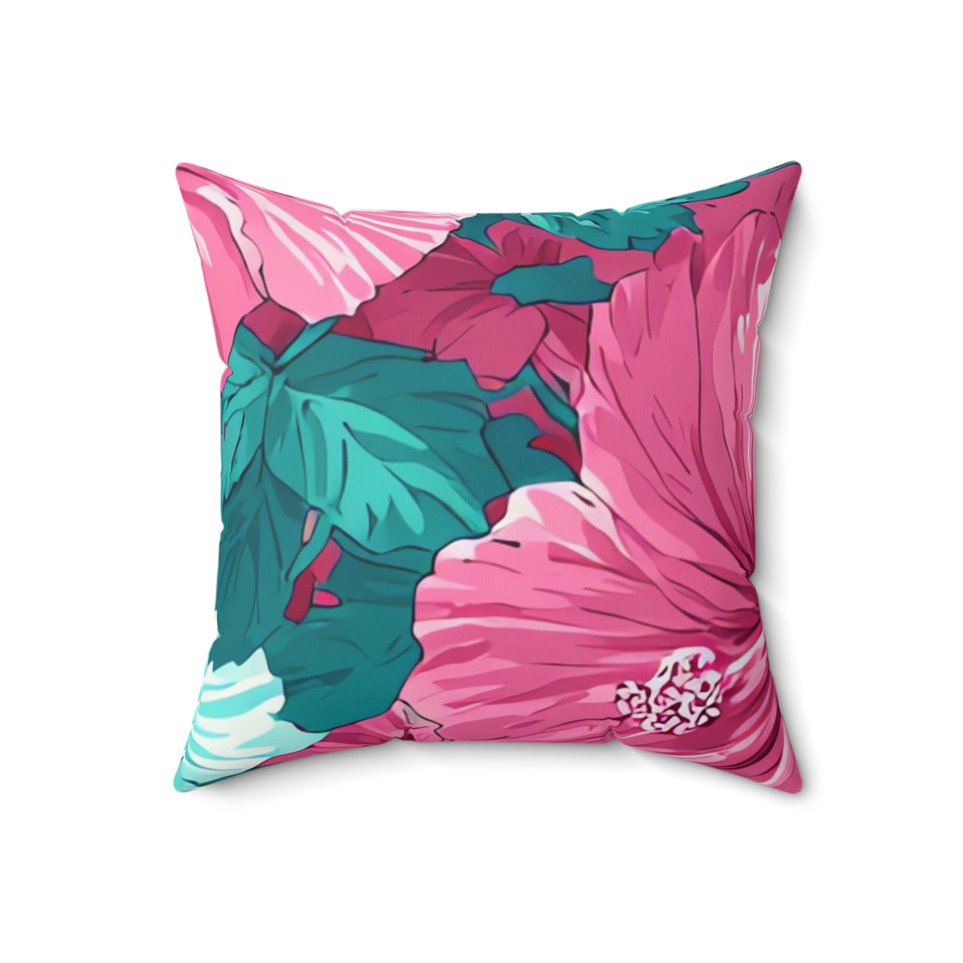 Flowerpunk Aloha Spun Polyester Square Pillow, Artsulli - Art is Long, Life is Short, Home Decor, Size, 18" × 18", , , , , 11530078068806785368
