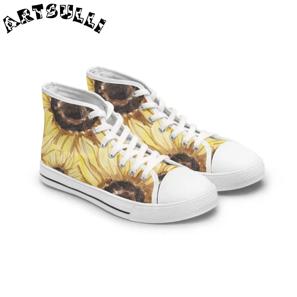 Women's High Top Sneakers, Artsulli - Art is Long, Life is Short, Shoes, Size, US 5.5, Color, White sole, , , 22564034317071844450