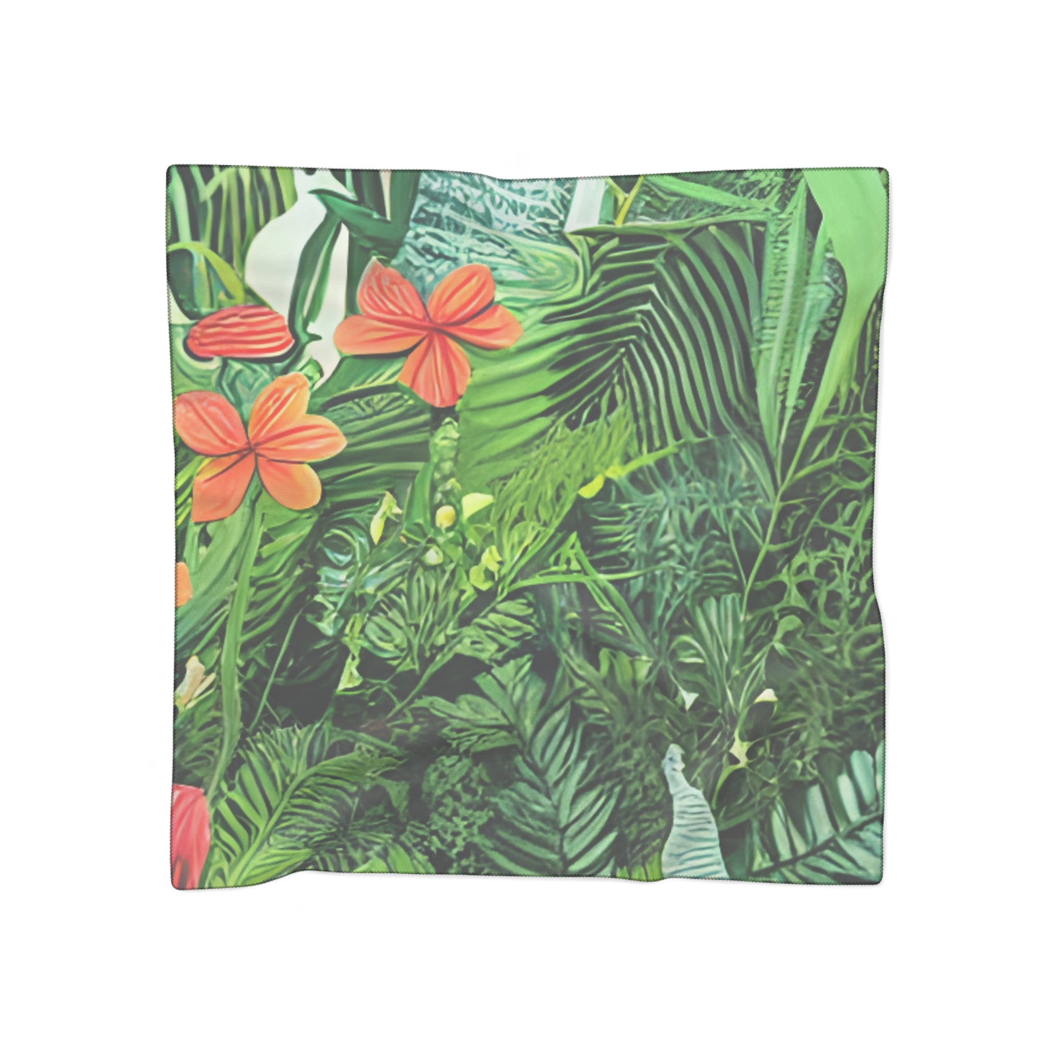 Jungle Zebra Art Poly Scarf, Artsulli - Art is Long, Life is Short, Accessories, Color, Poly chiffon, Size, 25" × 25", , , 62650837407223