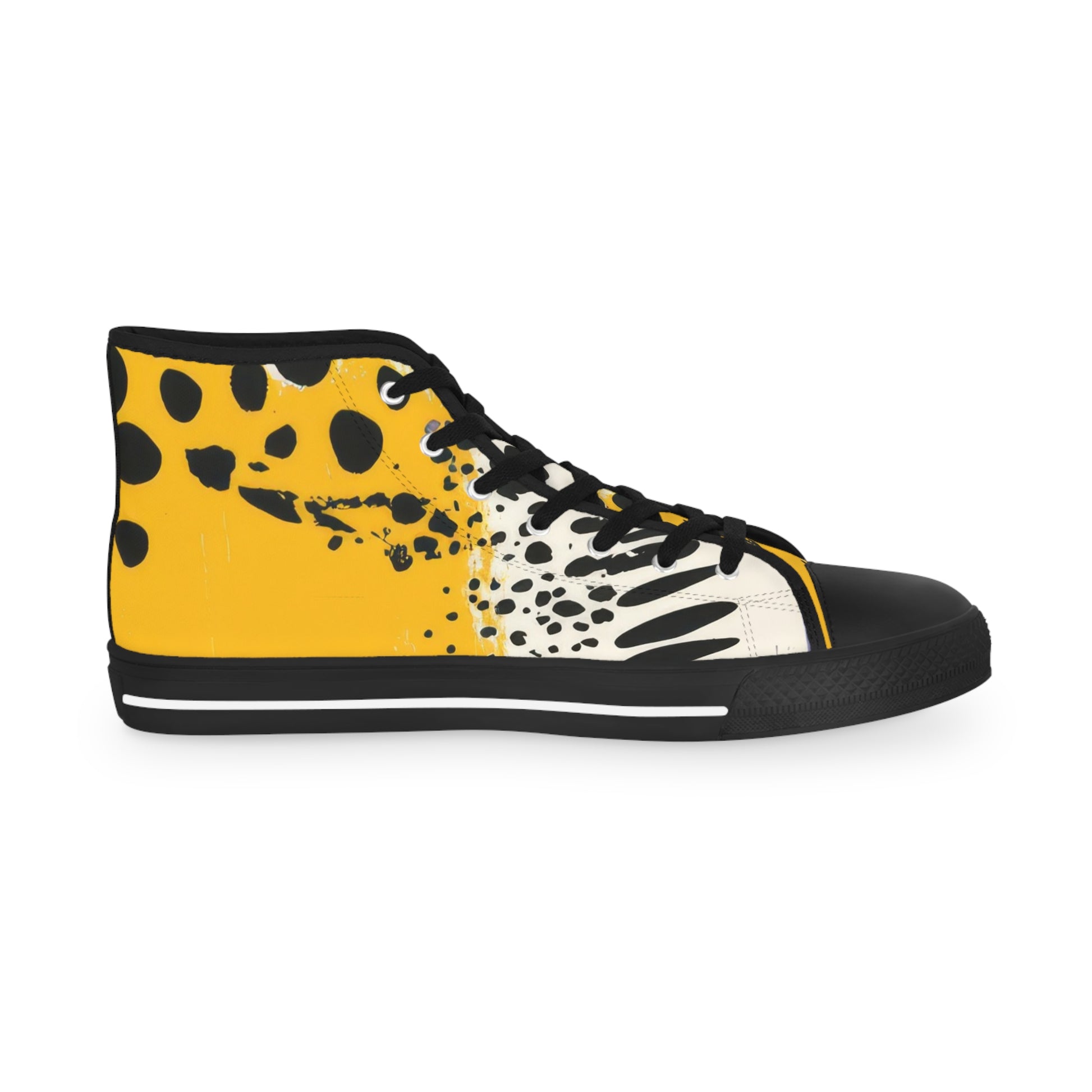 Rae Zebra Rhapsody Men's High Top Sneakers, Artsulli - Art is Long, Life is Short, Shoes, , , , , , , 
