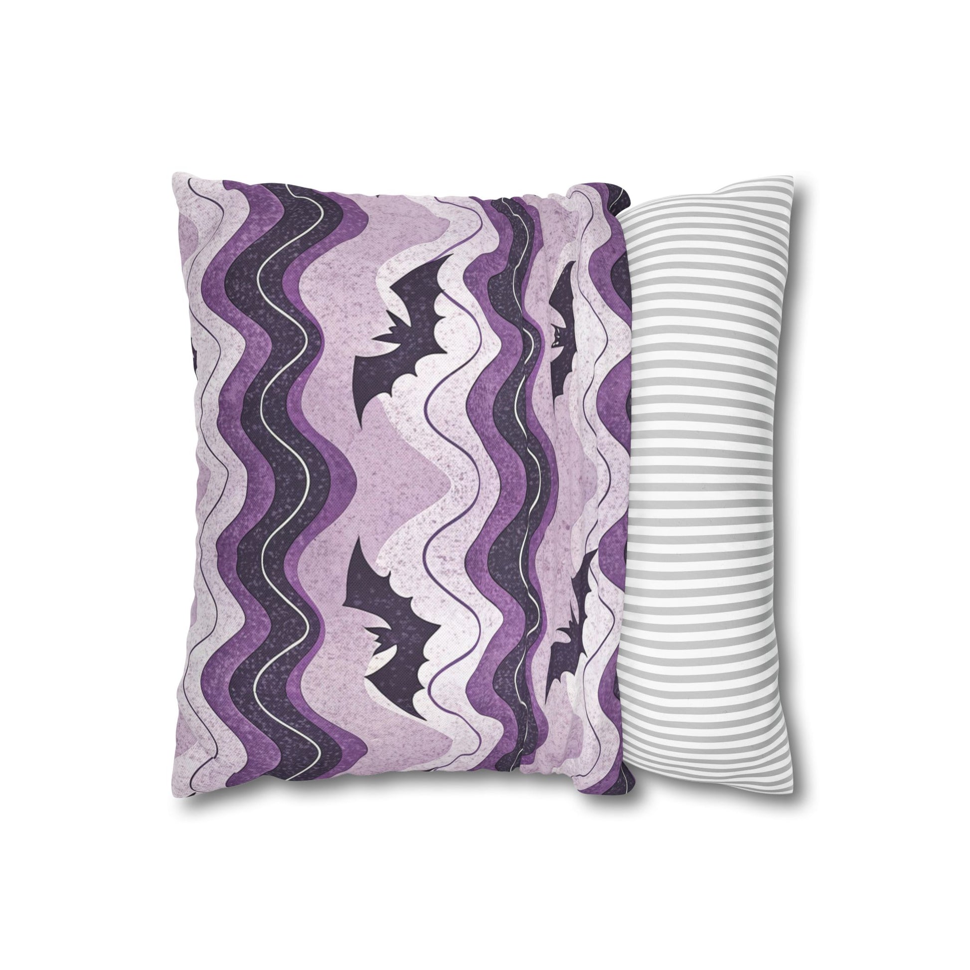 Bat Wave Spun Polyester Square Pillowcase, Artsulli - Art is Long, Life is Short, Home Decor, , , , , , , 