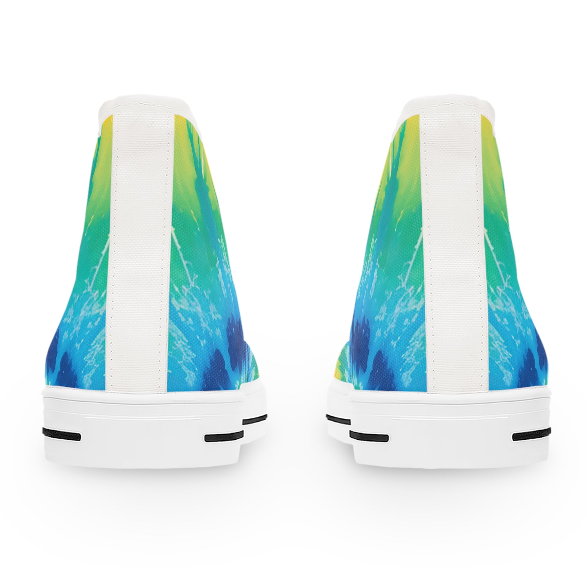 Tie Dye Women's High Top Sneakers, Artsulli - Art is Long, Life is Short, Shoes, , , , , , , 
