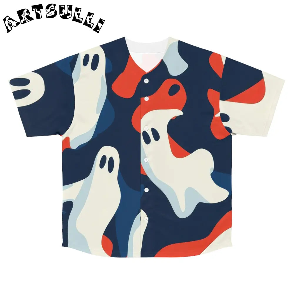 JAKKOUTTHEBXX Camo Ghosts Men’s Baseball Jersey (AOP) JAKKOUTTHEBXX