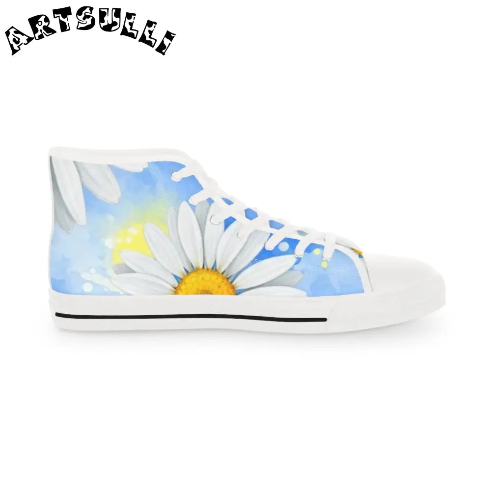 JAKKOUTTHEBXX Daisies Men’s High Top Sneakers JAKKOUTTHEBXX Artsulli