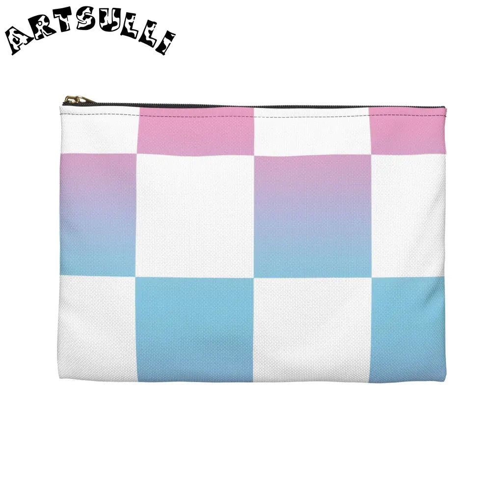 JAKKOUTTHEBXX Vaporwave Check Accessory Pouch JAKKOUTTHEBXX Artsulli