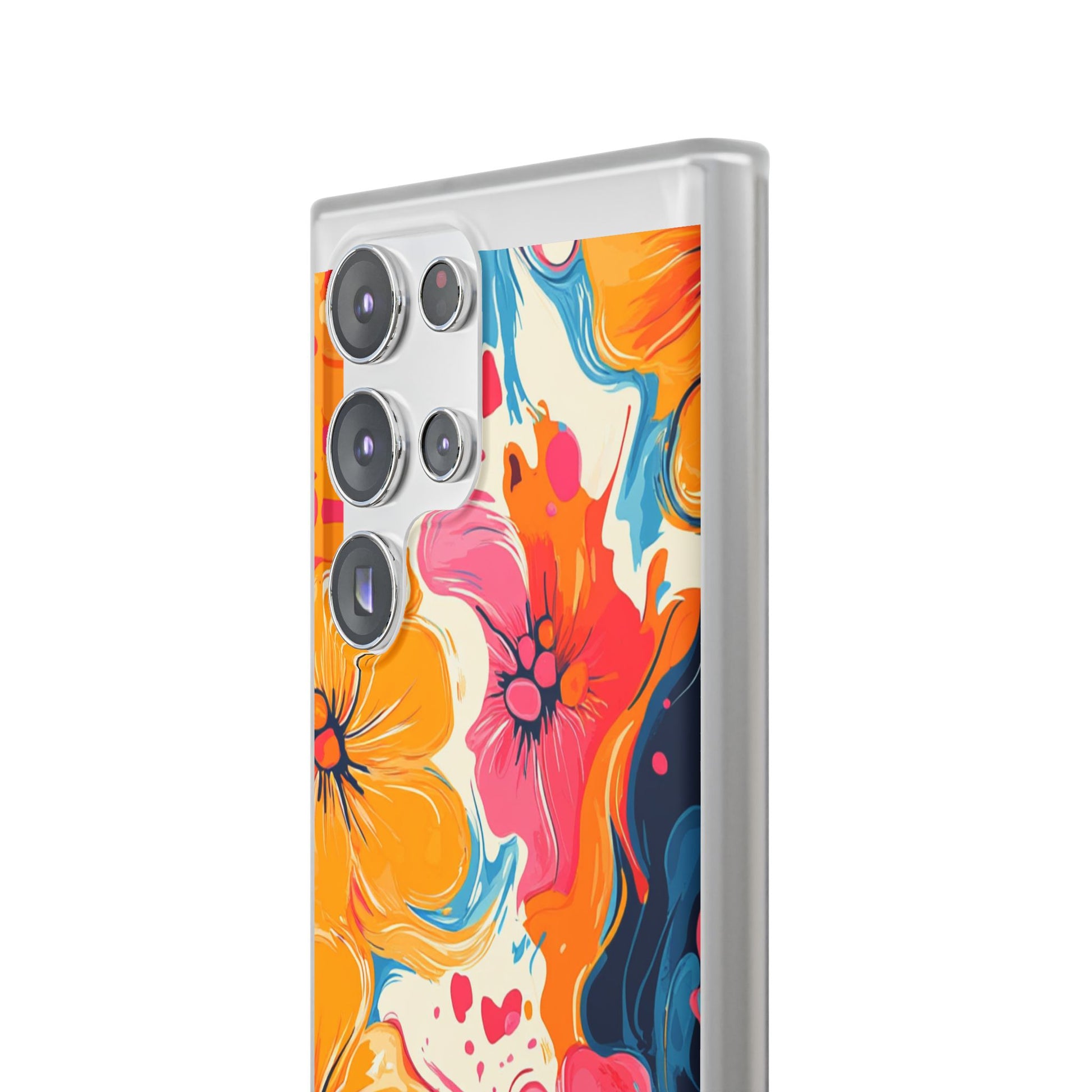 Vibrant Abstract Floral Flexi Case, Artsulli - Art is Long, Life is Short, Phone Case, , , , , , , 