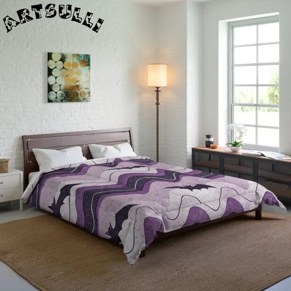 JAKKOUTTHEBXX Bat Wave Comforter JAKKOUTTHEBXX Artsulli - Art