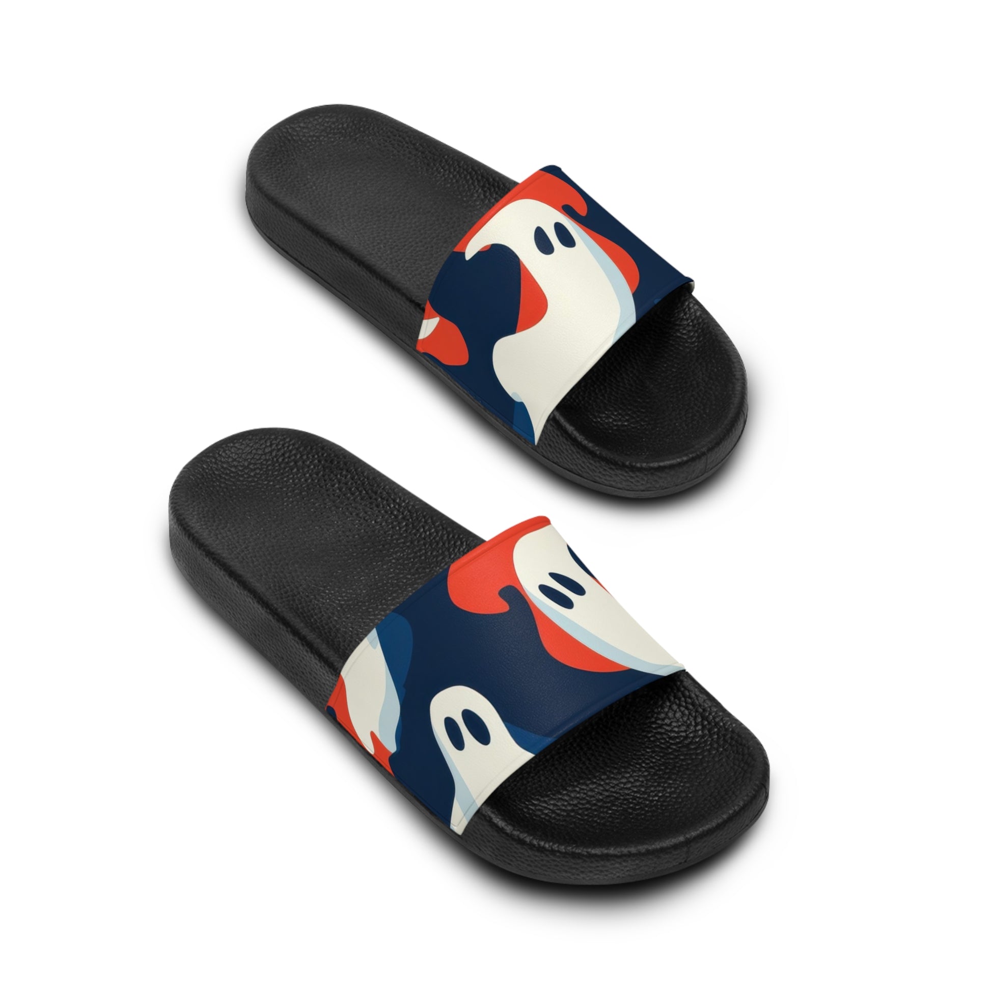 Camo Ghosts Men's Slide Sandals, Artsulli - Art is Long, Life is Short, Shoes, , , , , , , 