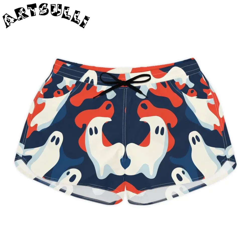JAKKOUTTHEBXX Camo Ghosts Women’s Casual Shorts (AOP) JAKKOUTTHEBXX